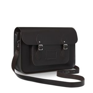 Dark brown Cambridge Satchel Company 13” inch bag